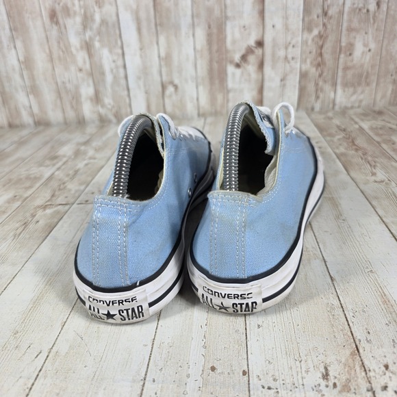 Converse All Star Low Top Baby Blue Canvas Sneakers Women's Size 8 - Picture 3 of 8